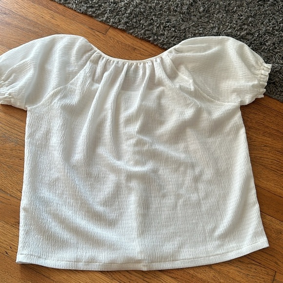 Madewell Peasant Texture & Thread White Top Size X Small - Picture 10 of 10